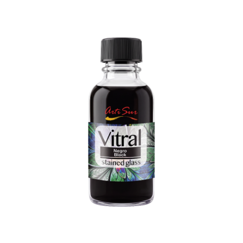 Imagen de ARTI SUR PINTURA VITRAL Negro 30 ml