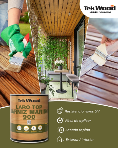 Imagen de BARNIZ MARINO BRILLANTE TEK WOOD  cuarto